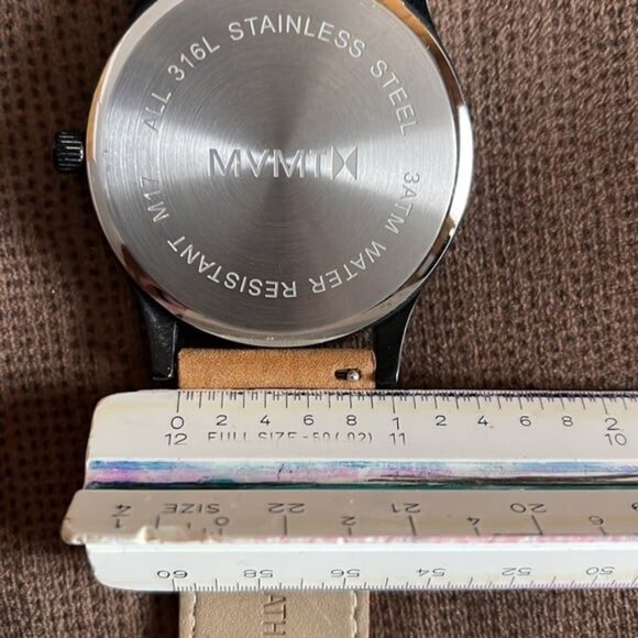 MVMT Black/Tan leather - Needs Battery - Box Has Wear/Damage - See Pics - Picture 8 of 8